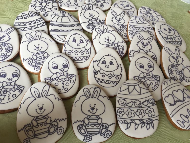 Рисование пряник на Пасху