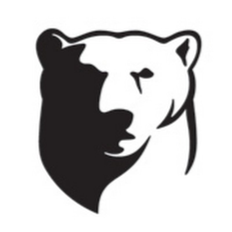 Силуэт головы медведя