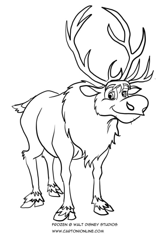 Свен Холодное сердце раскраска