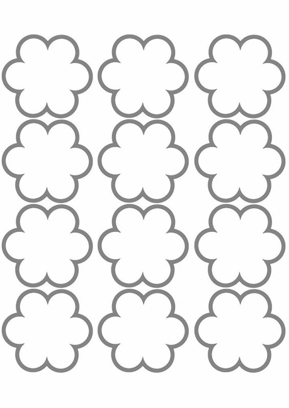 Цветы трафарет для вырезания