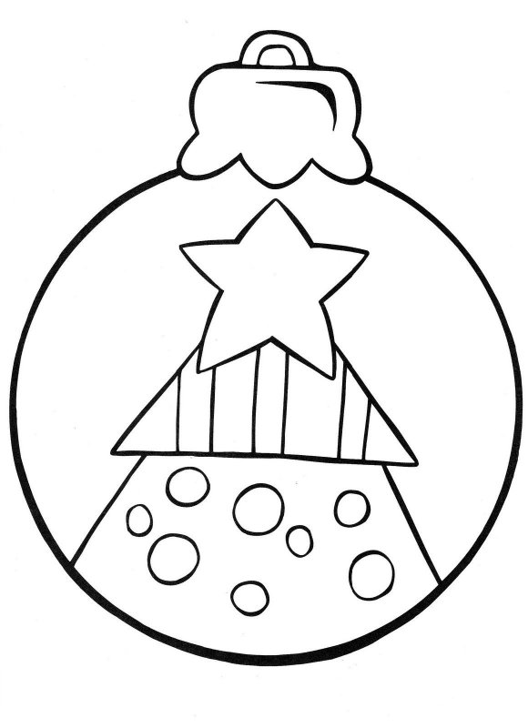 Новогодние игрушки раскраска для детей