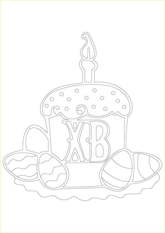 Вытынанка кулич Пасхальный