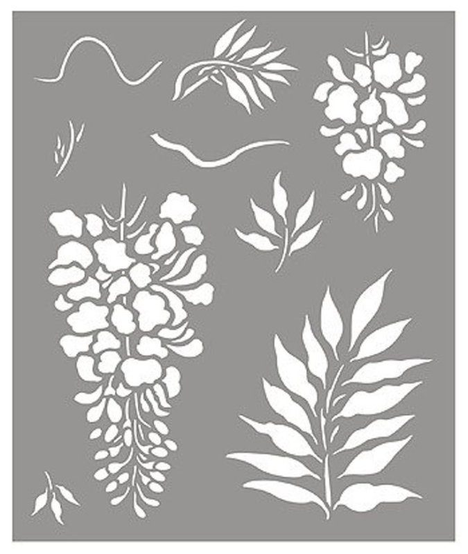 Трафарет цветы для покраски стен
