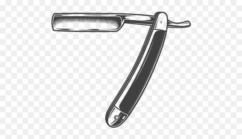 Бритва и ножницы вектор