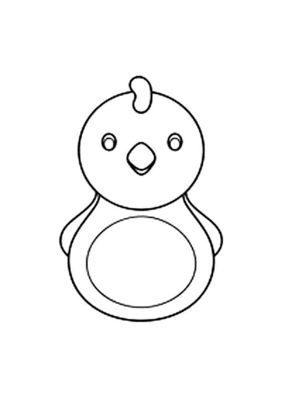 Неваляшка раскраска для детей 2-3 лет