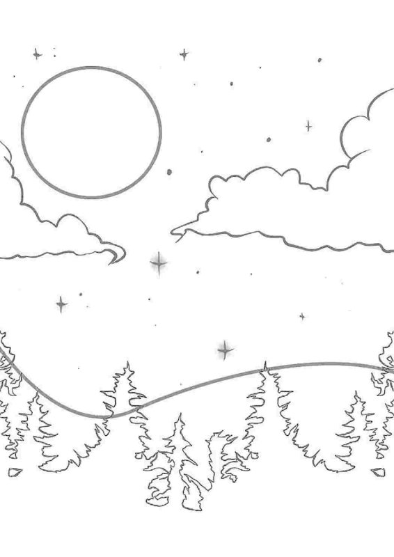 Раскраска небо