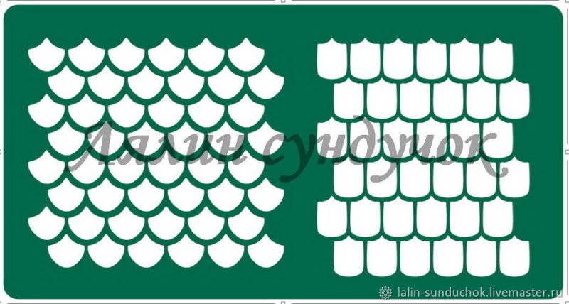 Трафарет черепицы крыши