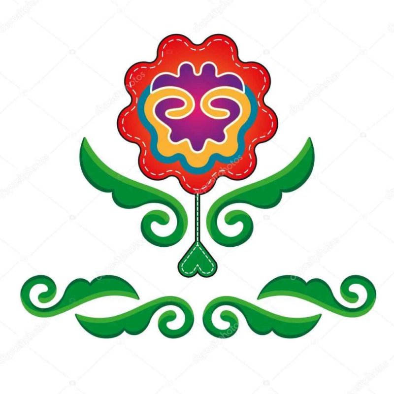 Татарский орнамент лист яфрак