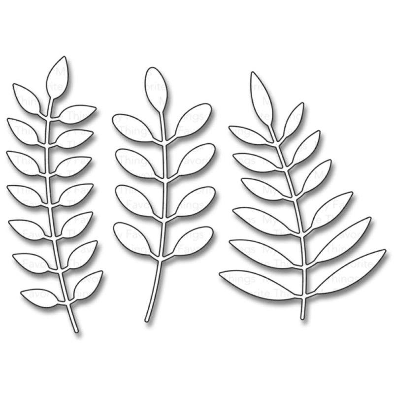 Трафарет листочки на ветке