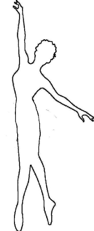 Балерина трафарет