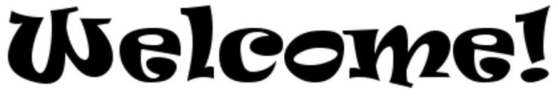 Надпись Welcome на прозрачном фоне