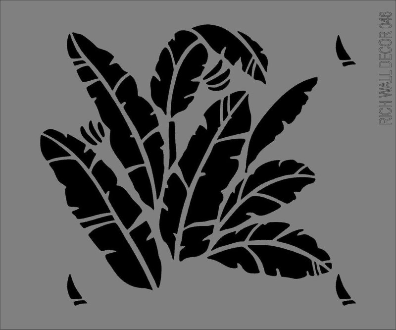 Силуэт тропических листьев