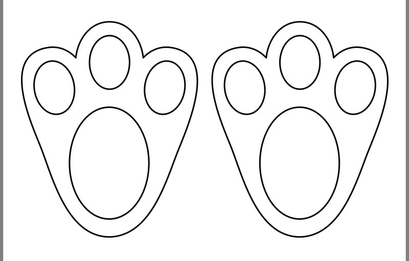 Трафарет лапки