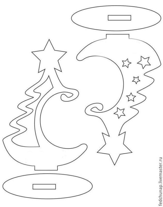 Елка из фанеры чертеж