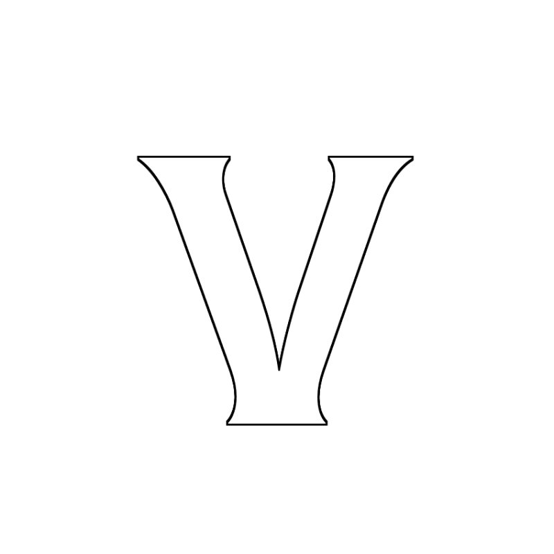 Шаблон буквы v