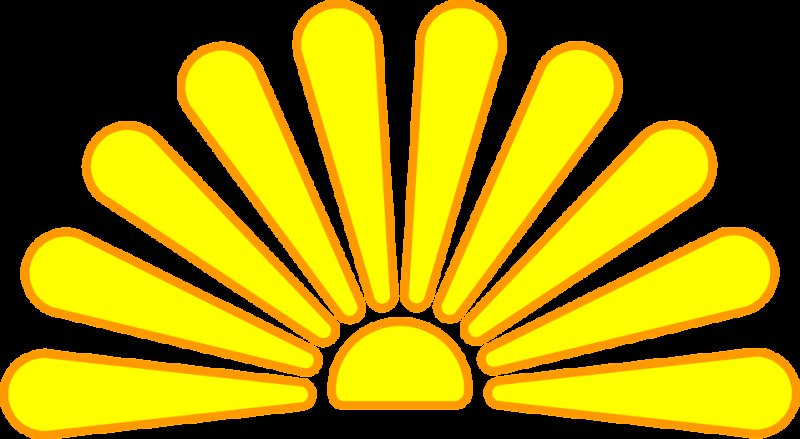 Солнышко желтое с лучиками