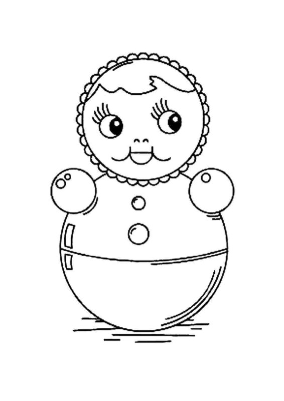 Неваляшка рисунок