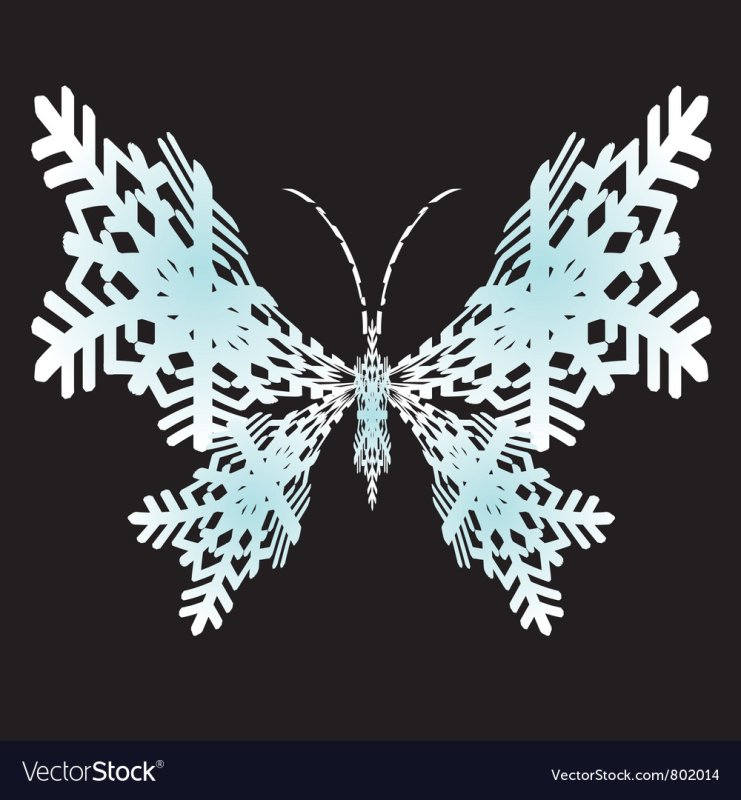 Бабочки снежинки из бумаги