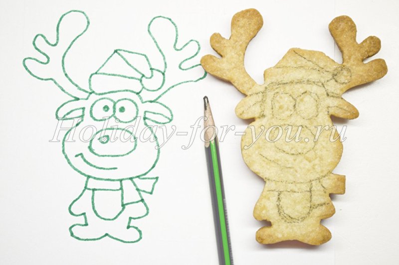 Трафареты для пряников олень