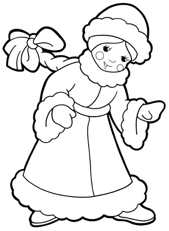 Раскраска "Снегурочка"