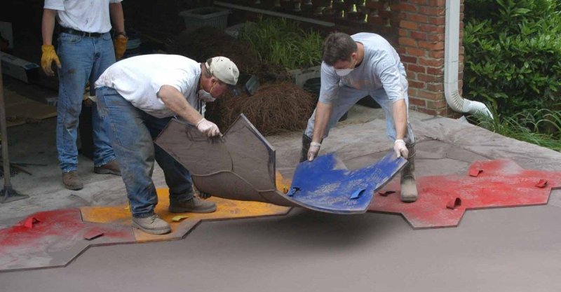 Штампованный бетон технология