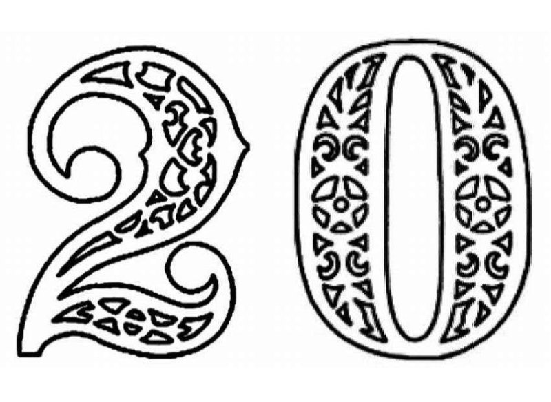 Цифры для украшения окон