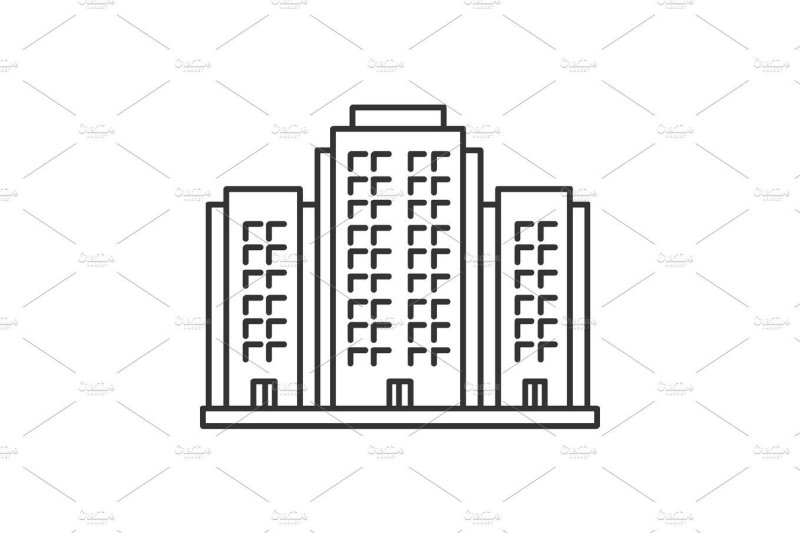 Эскиз многоэтажного дома