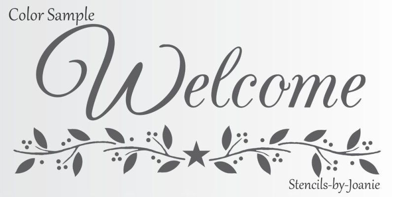 Трафарет Welcome