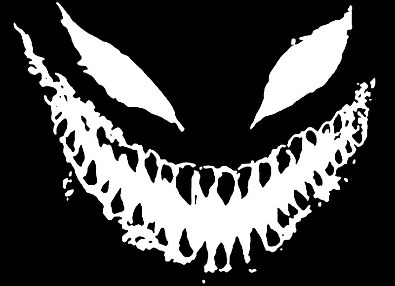 Фото на лицо злая улыбка стикер