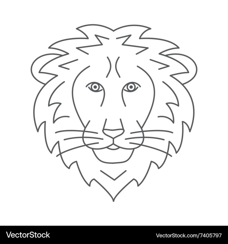 Трафарет Льва для аппликации