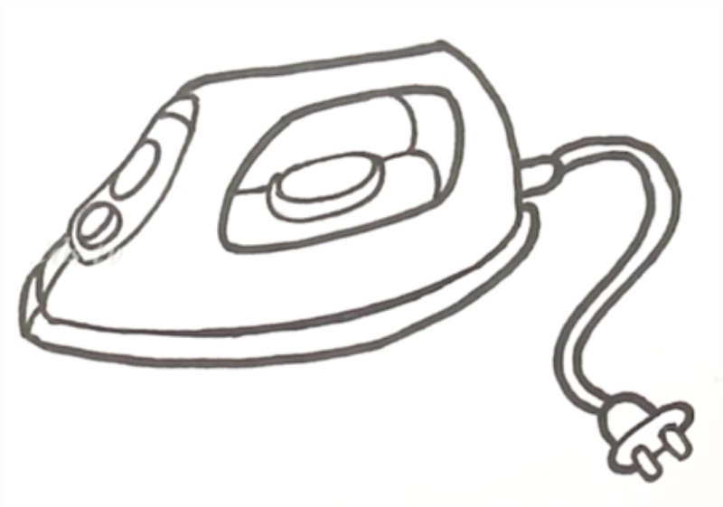 Утюг раскраска