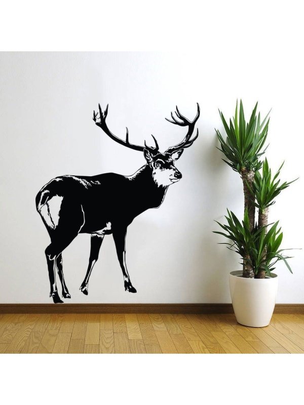 Наклейка интерьерная "олени"