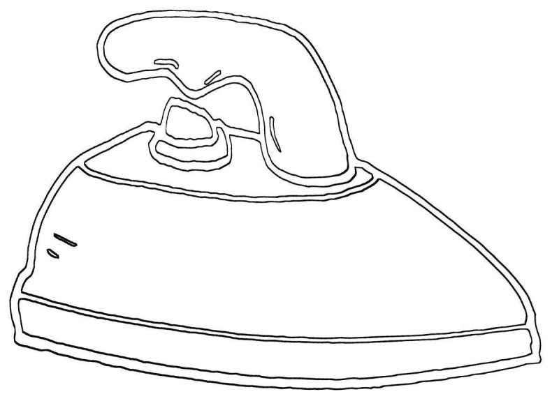 Утюг раскраска для детей