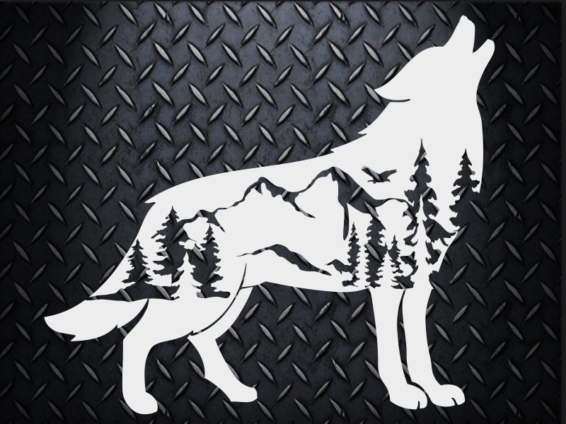 Трафарет волка для вырезания