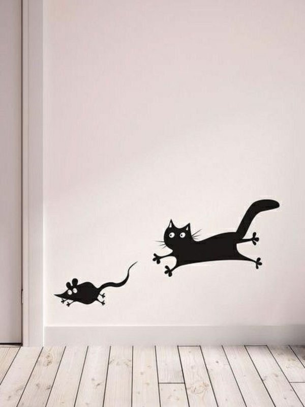 Нарисовать кота на стене