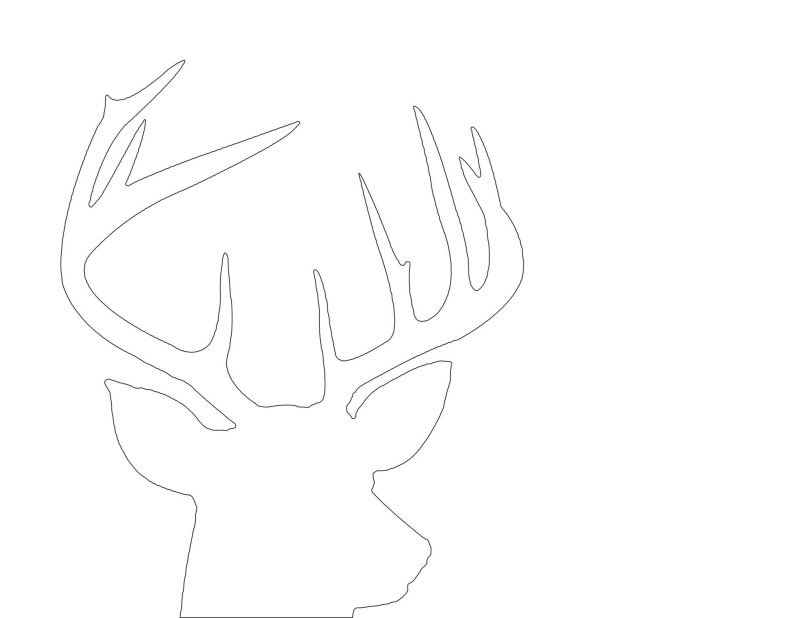 Трафарет оленя для вырезания