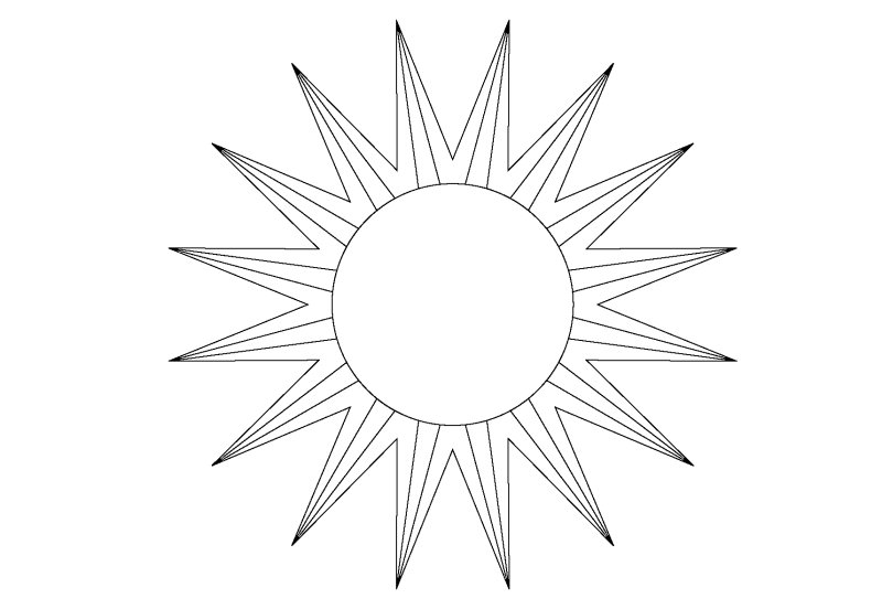 Солнце раскраска