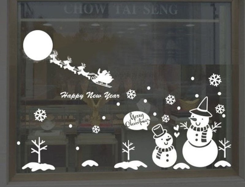 Снеговик на окно