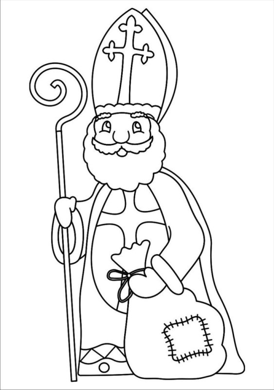 Святой Николаус раскраска