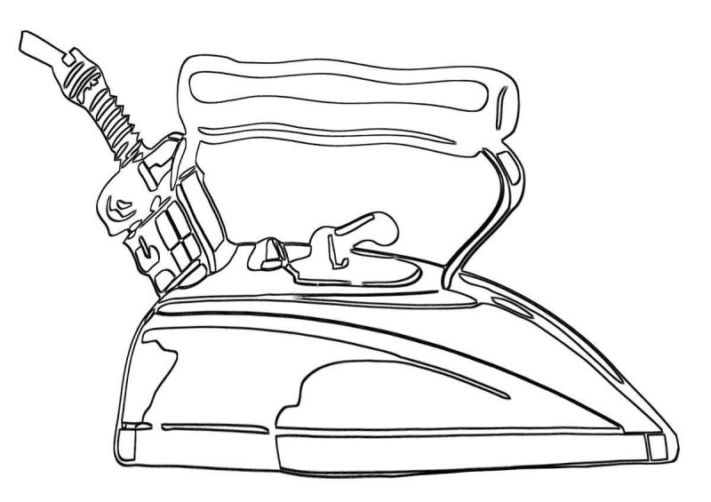 Утюг раскраска для детей