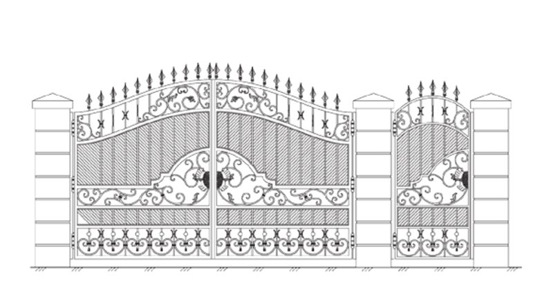 Кованые ворота Ишеева