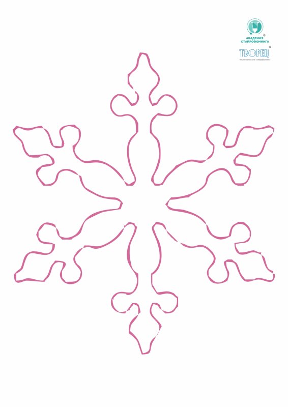 Трафарет снежинки из фоамирана