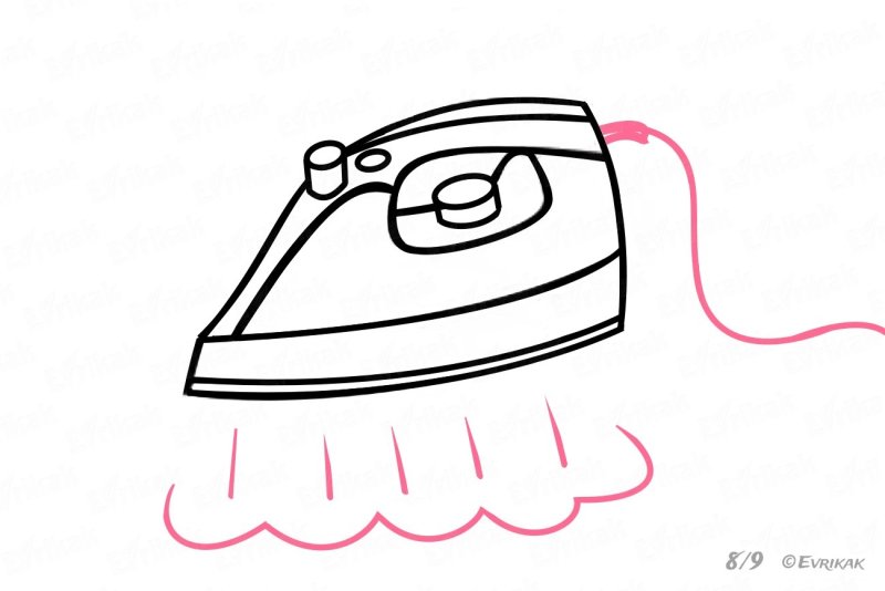Утюг раскраска