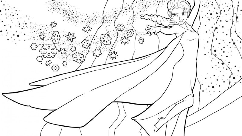 Эльза Холодное сердце раскраска