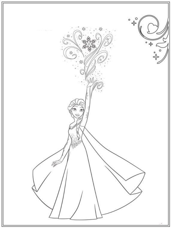 Раскраска Эльза