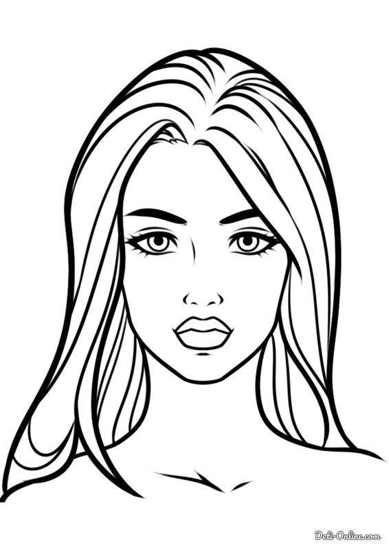 Лицо девушки рисунок