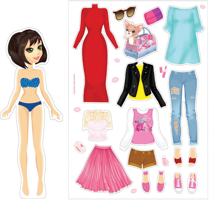 Магнитная игра «Одень куклу: городская модница»