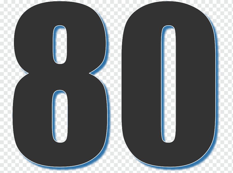 Цифра 80 красивая