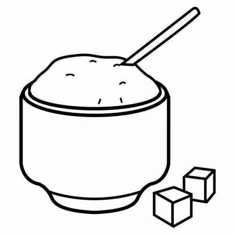 Сахар картинка для детей раскраска