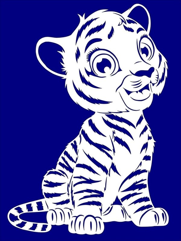 Вытынанка тигр